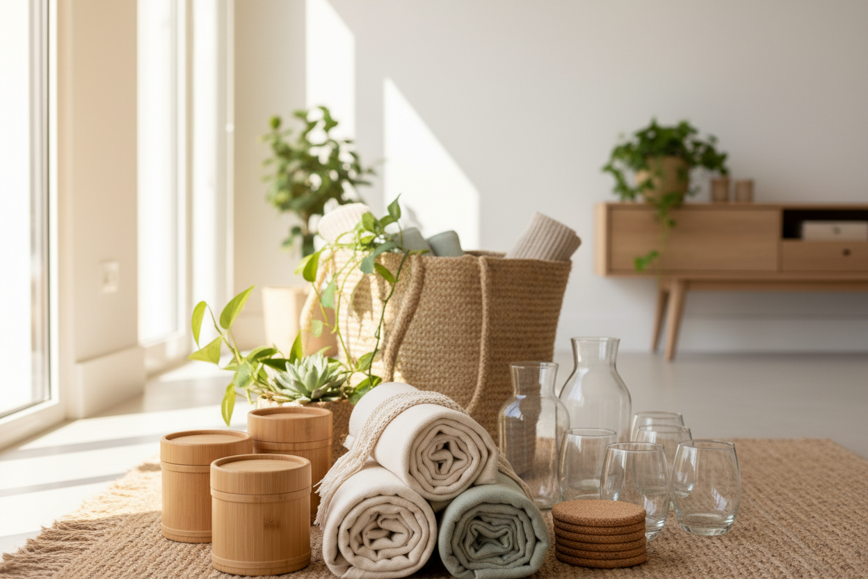 Eco-Friendly Options – Sustainable materials for a healthier home and planet. (make it real photo)